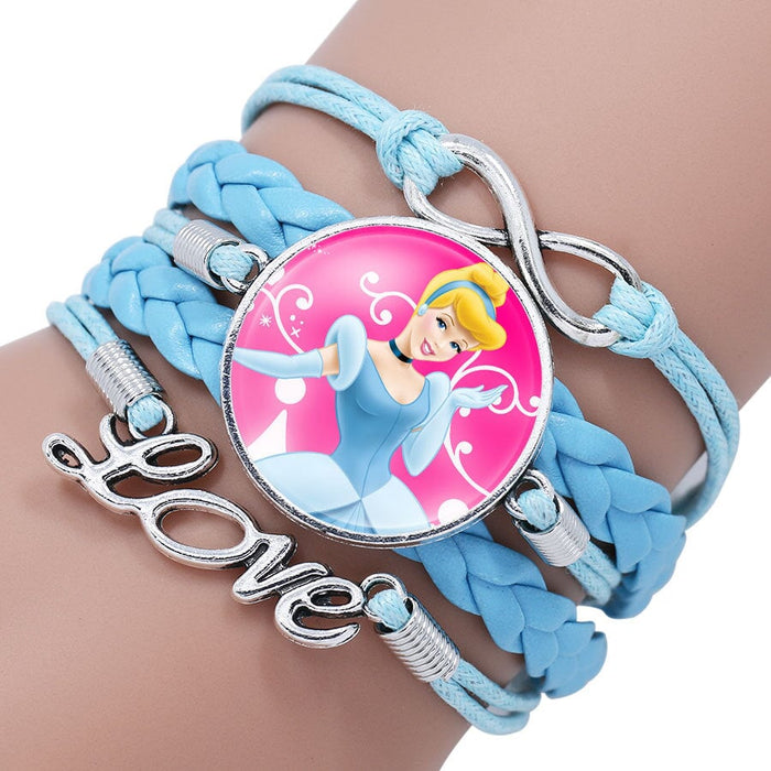 Wholesale Alloy Artificial Leather Glass Bracelet JDC-BT-NingX006 Bracelet 柠祥 12004306 Wholesale Jewelry JoyasDeChina Joyas De China