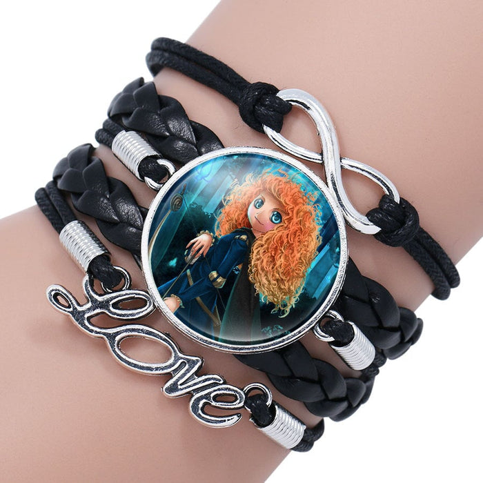 Wholesale Alloy Artificial Leather Glass Bracelet JDC-BT-NingX006 Bracelet 柠祥 12004307 Wholesale Jewelry JoyasDeChina Joyas De China