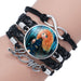 Wholesale Alloy Artificial Leather Glass Bracelet JDC-BT-NingX006 Bracelet 柠祥 12004307 Wholesale Jewelry JoyasDeChina Joyas De China