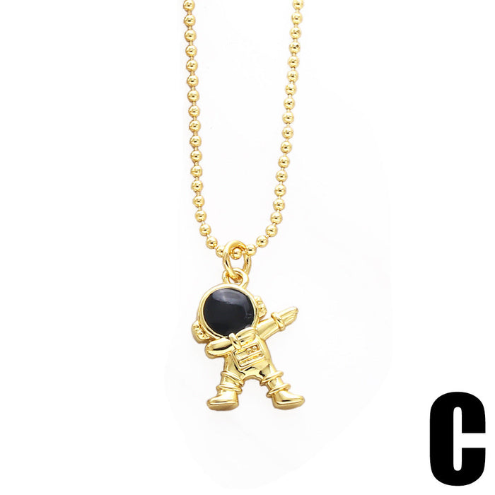 Wholesale alloy astronaut shape pendant necklace JDC-NE-AS389 NECKLACE 翱昇 C Wholesale Jewelry JoyasDeChina Joyas De China