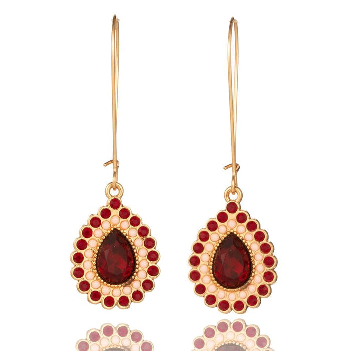 Wholesale alloy baroque drop-shaped gem earrings JDC-ES-KJ046 Earrings JoyasDeChina E021574 Wholesale Jewelry JoyasDeChina Joyas De China