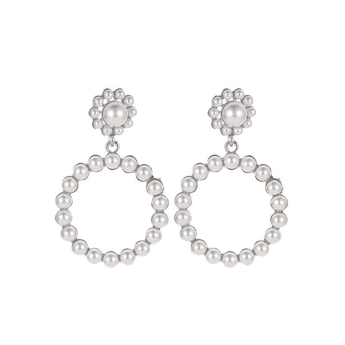 Bulk Jewelry Wholesale alloy Baroque pearl hoop earrings JDC-ES-A051 Wholesale factory from China YIWU China