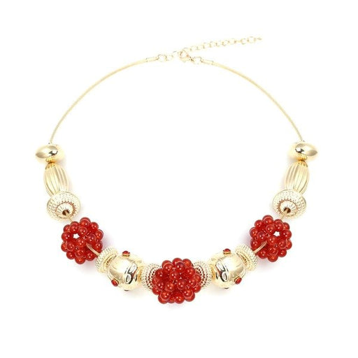 Wholesale alloy Beaded clavicle chain JDC-NE-MY005 necklaces 霤秮 Wholesale Jewelry JoyasDeChina Joyas De China
