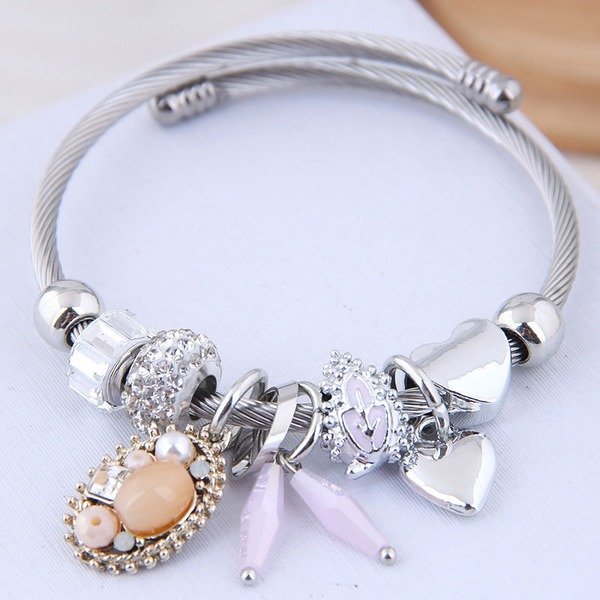 Bulk Jewelry Wholesale alloy beaded crystal bracelet JDC-BT-wy072 Wholesale factory from China YIWU China