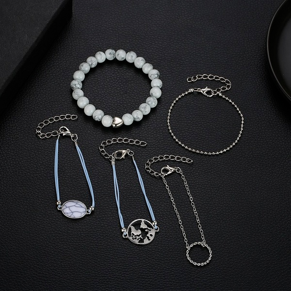 Bulk Jewelry Wholesale alloy beaded love bracelet JDC-BT-A19 Wholesale factory from China YIWU China
