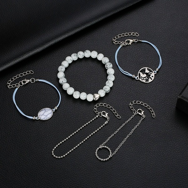 Bulk Jewelry Wholesale alloy beaded love bracelet JDC-BT-A19 Wholesale factory from China YIWU China