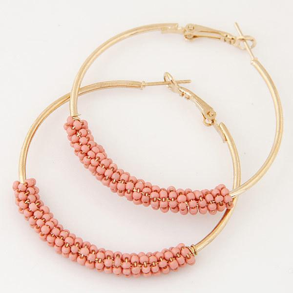 Wholesale alloy beads temperament Earrings JDC-ES-wy052 Earrings JoyasDeChina Pink.0150728131 Wholesale Jewelry JoyasDeChina Joyas De China