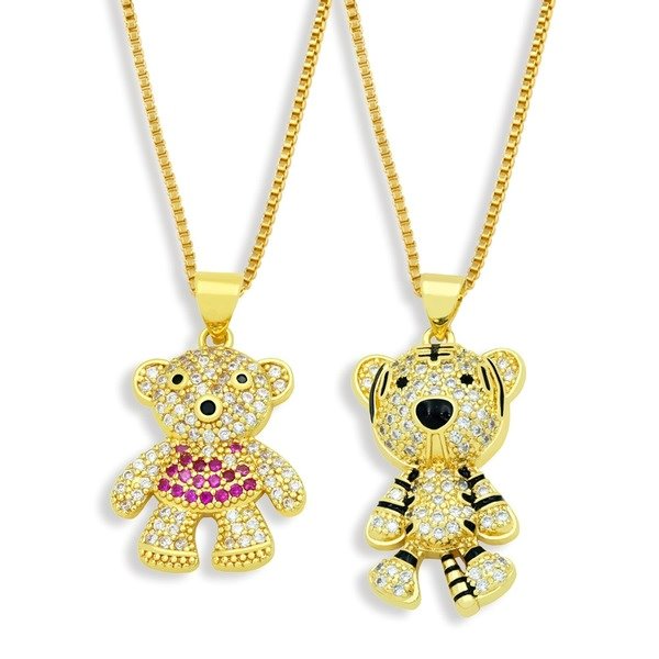 Wholesale Alloy Bear Tiger Necklace JDC-NE-AS391 NECKLACE 翱昇 Wholesale Jewelry JoyasDeChina Joyas De China