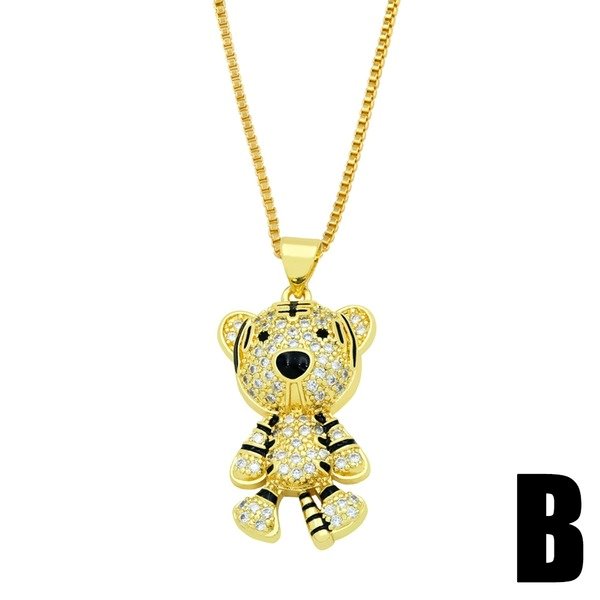 Wholesale Alloy Bear Tiger Necklace JDC-NE-AS391 NECKLACE 翱昇 Wholesale Jewelry JoyasDeChina Joyas De China