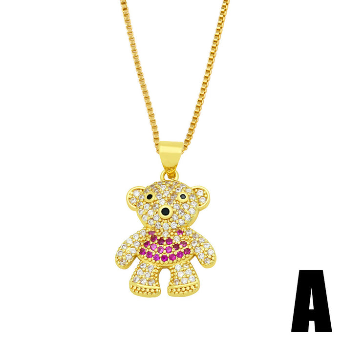 Wholesale Alloy Bear Tiger Necklace JDC-NE-AS391 NECKLACE 翱昇 A Wholesale Jewelry JoyasDeChina Joyas De China