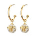 Wholesale alloy bee insect earrings JDC-ES-YinS006 Earrings 赢视 white Wholesale Jewelry JoyasDeChina Joyas De China