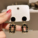 Wholesale alloy black Earrings JDC-ES-BY-115 Earrings 宝钰 Wholesale Jewelry JoyasDeChina Joyas De China