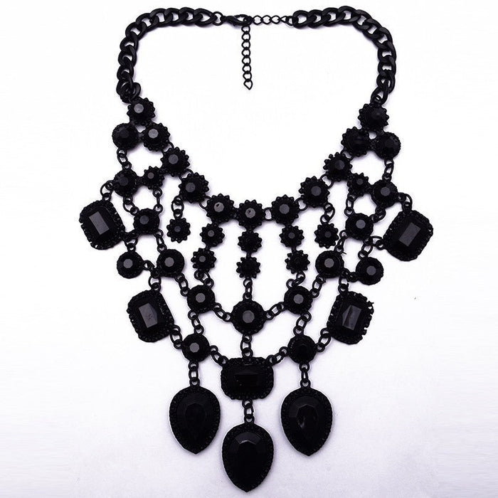 Wholesale Alloy Black Retro alloy necklace JDC-NE-JQ157 NECKLACE 佳琪 black Wholesale Jewelry JoyasDeChina Joyas De China