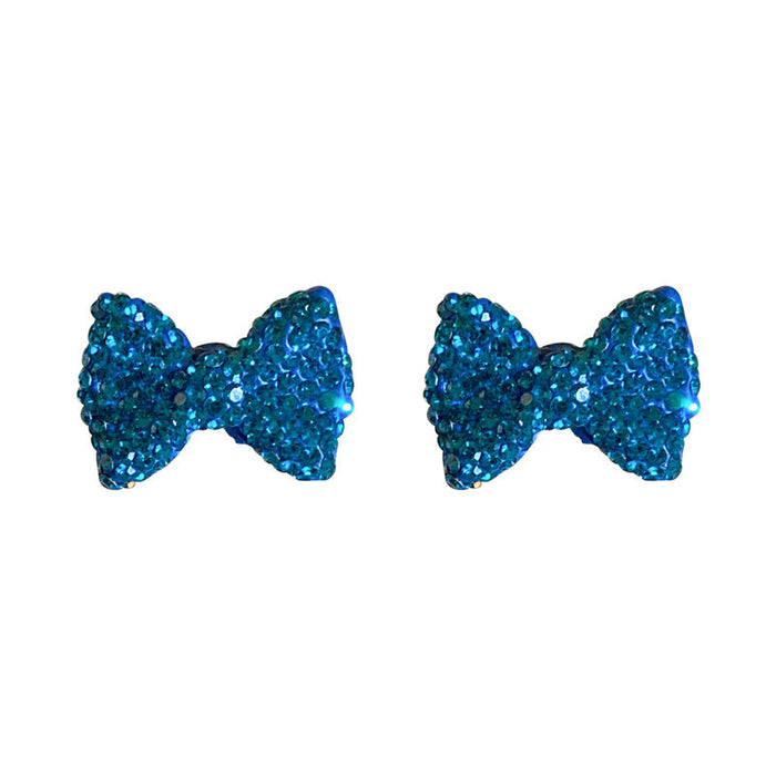 Wholesale alloy Blue Bow Earrings JDC-ES-BY-089 Earrings 宝钰 Wholesale Jewelry JoyasDeChina Joyas De China