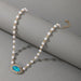 Wholesale alloy blue eyes diamond single layer necklace JDC-NE-C188 NECKLACE 咏歌 Wholesale Jewelry JoyasDeChina Joyas De China