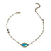 Wholesale alloy blue eyes diamond single layer necklace JDC-NE-C188 NECKLACE 咏歌 Wholesale Jewelry JoyasDeChina Joyas De China