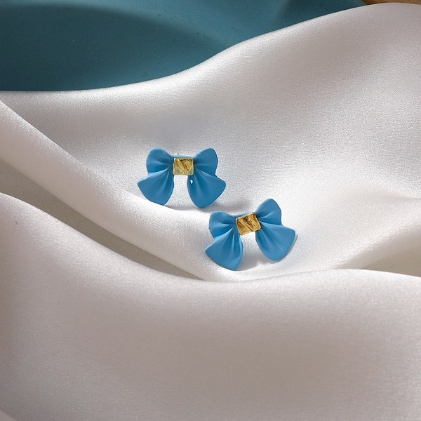 Bulk Jewelry Wholesale alloy blue flower earrings JDC-ES-MS003 Wholesale factory from China YIWU China
