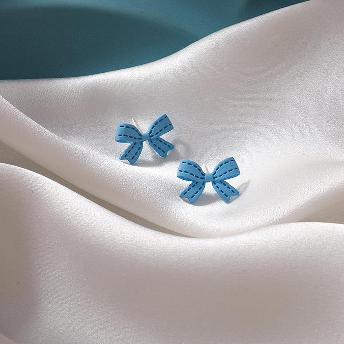 Bulk Jewelry Wholesale alloy blue flower earrings JDC-ES-MS003 Wholesale factory from China YIWU China