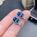Wholesale Alloy Blue Topaz Earrings JDC-ES-ZhenR005 Earrings 臻荣 Wholesale Jewelry JoyasDeChina Joyas De China
