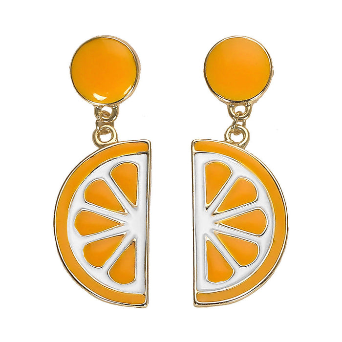 Wholesale alloy Bohemian ethnic style fruit pearl diamond earrings JDC-ES-JQ054 Earrings JoyasDeChina Orange Wholesale Jewelry JoyasDeChina Joyas De China