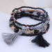 Bulk Jewelry Wholesale alloy Bohemian famous ethnic style mixed with rice Bead Tassel multi-layer Bracelet JDC-BT-wy002 Wholesale factory from China YIWU China