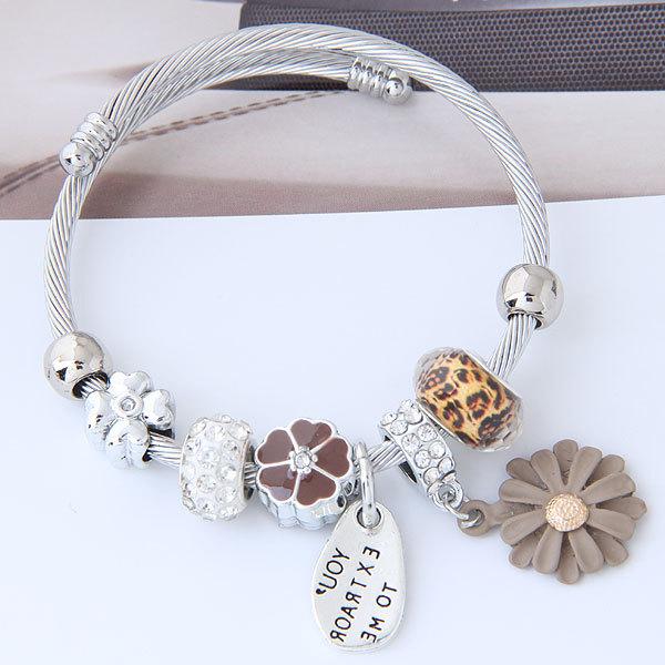 Bulk Jewelry Wholesale alloy Bohemian flower drop bracelet JDC-BT-wy020 Wholesale factory from China YIWU China