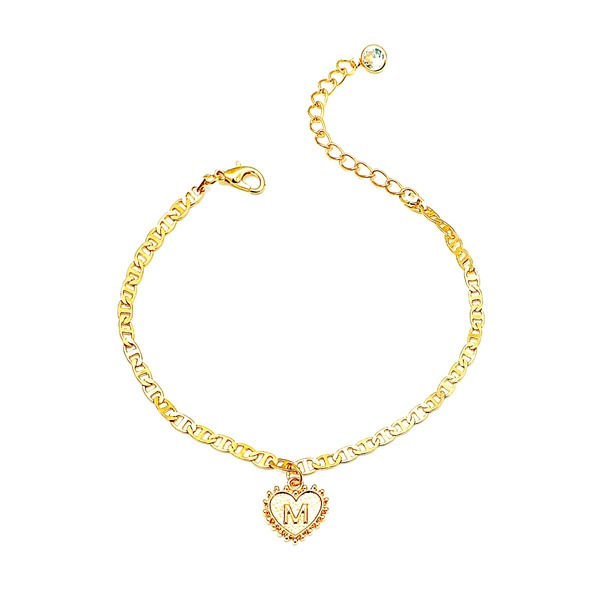 Bulk Jewelry Wholesale alloy Bohemian letter M anklet JDC-AS-A038 Wholesale factory from China YIWU China