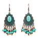 Wholesale alloy Bohemian oval tassels are set with turquoise earrings JDC-ES-KJ042 Earrings JoyasDeChina E021962 Wholesale Jewelry JoyasDeChina Joyas De China