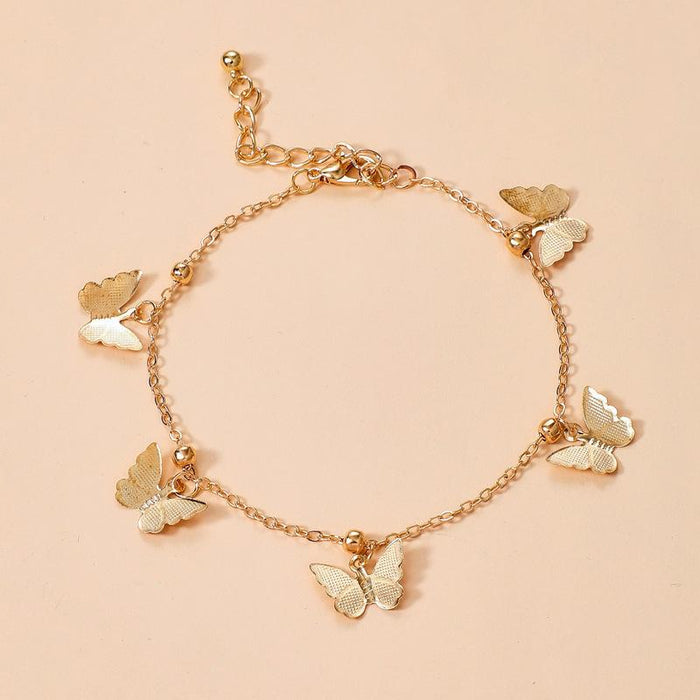 Bulk Jewelry Wholesale alloy Bohemian single layer beach wind butterfly anklet JDC-AS-C013 Wholesale factory from China YIWU China