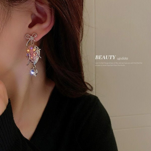 Wholesale alloy bow Silver Earrings JDC-ES-BY072 Earrings 宝钰 Wholesale Jewelry JoyasDeChina Joyas De China