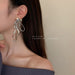 Wholesale alloy bow Silver Earrings JDC-ES-BY076 Earrings 宝钰 Wholesale Jewelry JoyasDeChina Joyas De China