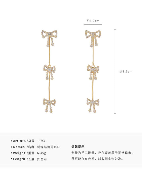 Wholesale alloy bow Tassel Earrings JDC-ES-MS186 Earrings JoyasDeChina Main drawing payment Wholesale Jewelry JoyasDeChina Joyas De China