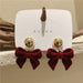 Wholesale Alloy Bowknot Earrings JDC-ES-XuF083 Earrings 旭帆 red Wholesale Jewelry JoyasDeChina Joyas De China