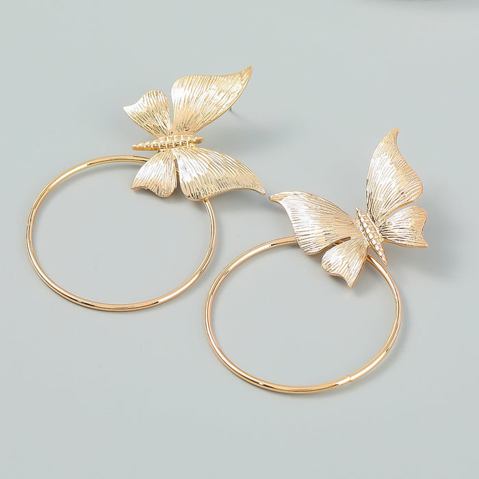 Wholesale Alloy Butterfly Earrings JDC-ES-JL938 Earrings 氿乐 Wholesale Jewelry JoyasDeChina Joyas De China