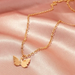 Bulk Jewelry Wholesale alloy butterfly pendant clavicle chain female golden white JDC-NE-e008 Wholesale factory from China YIWU China
