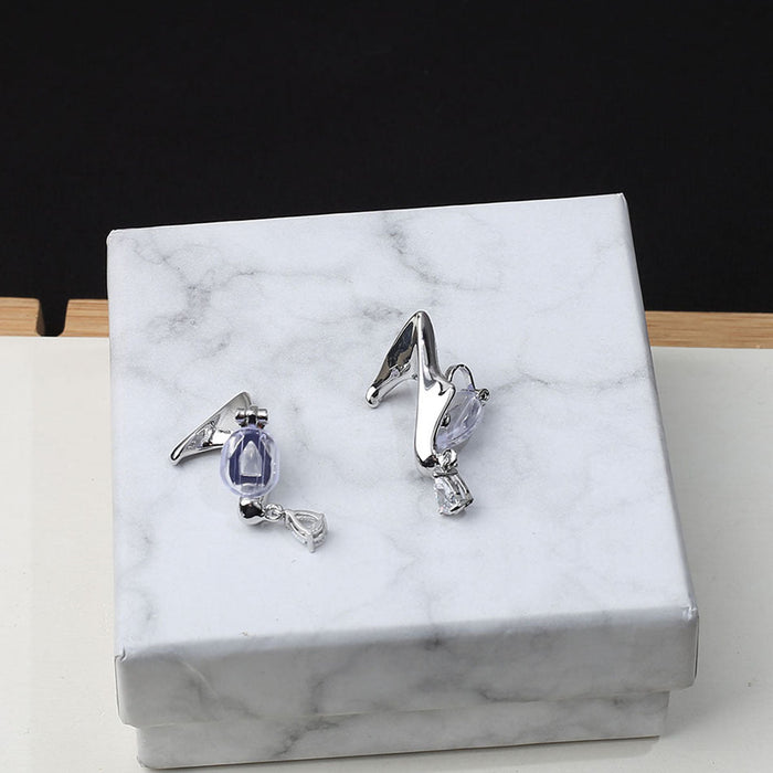 Wholesale alloy Butterfly Silver Earrings JDC-ES-BY023 Earrings 宝钰 11 Wholesale Jewelry JoyasDeChina Joyas De China