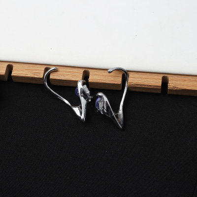 Wholesale alloy Butterfly Silver Earrings JDC-ES-BY023 Earrings 宝钰 Wholesale Jewelry JoyasDeChina Joyas De China