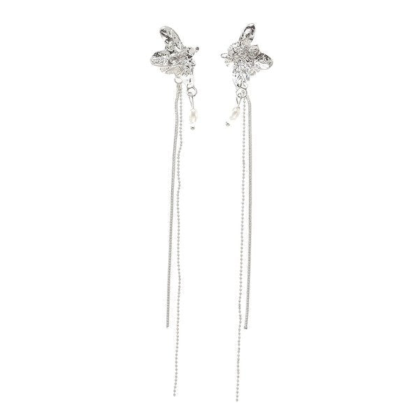 Wholesale Alloy Butterfly Tassel Ear Clip JDC-ES-NZ063 Earrings 奈珠 Wholesale Jewelry JoyasDeChina Joyas De China