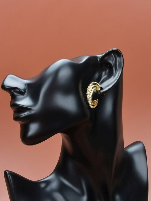 Wholesale alloy C-shaped earrings JDC-ES-Bis008 Earrings 碧莎 Wholesale Jewelry JoyasDeChina Joyas De China