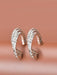 Wholesale alloy C-shaped earrings JDC-ES-Bis008 Earrings 碧莎 silver Wholesale Jewelry JoyasDeChina Joyas De China
