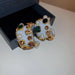 Wholesale alloy C-shaped multicolor Earrings JDC-ES-BY014 Earrings 宝钰 white Wholesale Jewelry JoyasDeChina Joyas De China