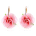 Wholesale alloy cake flower earrings JDC-ES-JQ191 Earrings 佳琪 pink Wholesale Jewelry JoyasDeChina Joyas De China