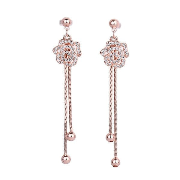 Wholesale alloy camellia earrings JDC-ES-QLX053 Earrings 巧兰轩 Wholesale Jewelry JoyasDeChina Joyas De China