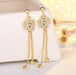 Wholesale alloy camellia earrings JDC-ES-QLX053 Earrings 巧兰轩 gold Wholesale Jewelry JoyasDeChina Joyas De China