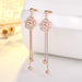 Wholesale alloy camellia earrings JDC-ES-QLX053 Earrings 巧兰轩 rose gold Wholesale Jewelry JoyasDeChina Joyas De China
