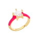 Wholesale alloy candy color zircon ring JDC-RS-AS308 Rings 翱昇 rose red 1 Wholesale Jewelry JoyasDeChina Joyas De China