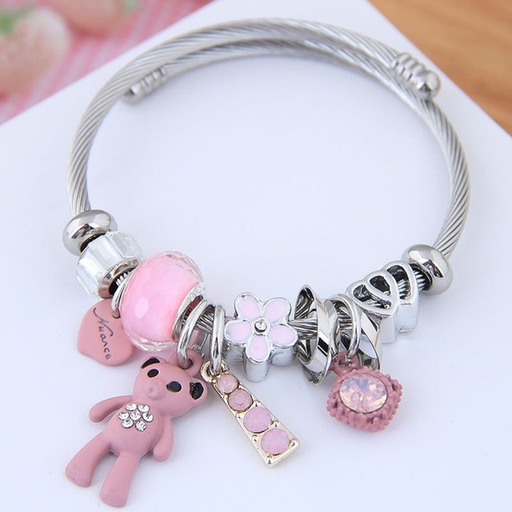 Bulk Jewelry Wholesale alloy cartoon love bear bracelet JDC-BT-XINY019 Wholesale factory from China YIWU China