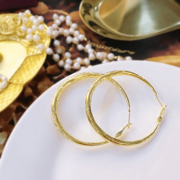 Wholesale Alloy Carved Earrings JDC-ES-ZhenR004 Earrings 臻荣 Wholesale Jewelry JoyasDeChina Joyas De China