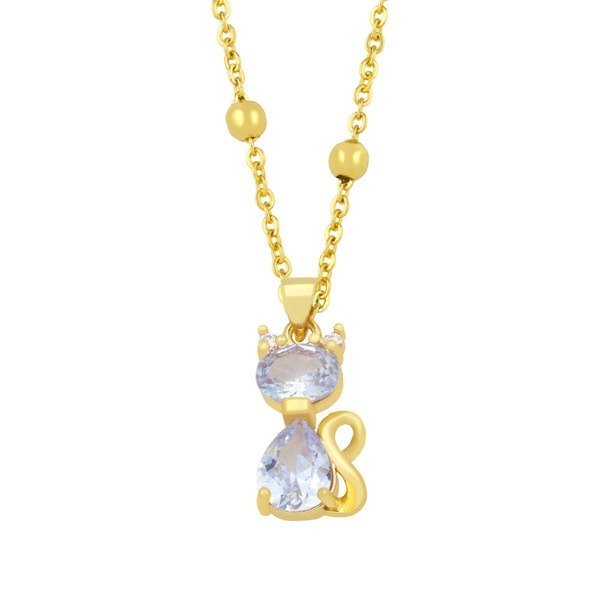 Wholesale alloy cat necklace JDC-NE-AS392 NECKLACE 翱昇 Wholesale Jewelry JoyasDeChina Joyas De China