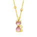 Wholesale alloy cat necklace JDC-NE-AS392 NECKLACE 翱昇 pink Wholesale Jewelry JoyasDeChina Joyas De China